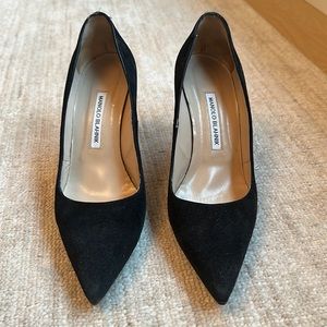 Manolo Blahnik black suede BB 90 size 39.5